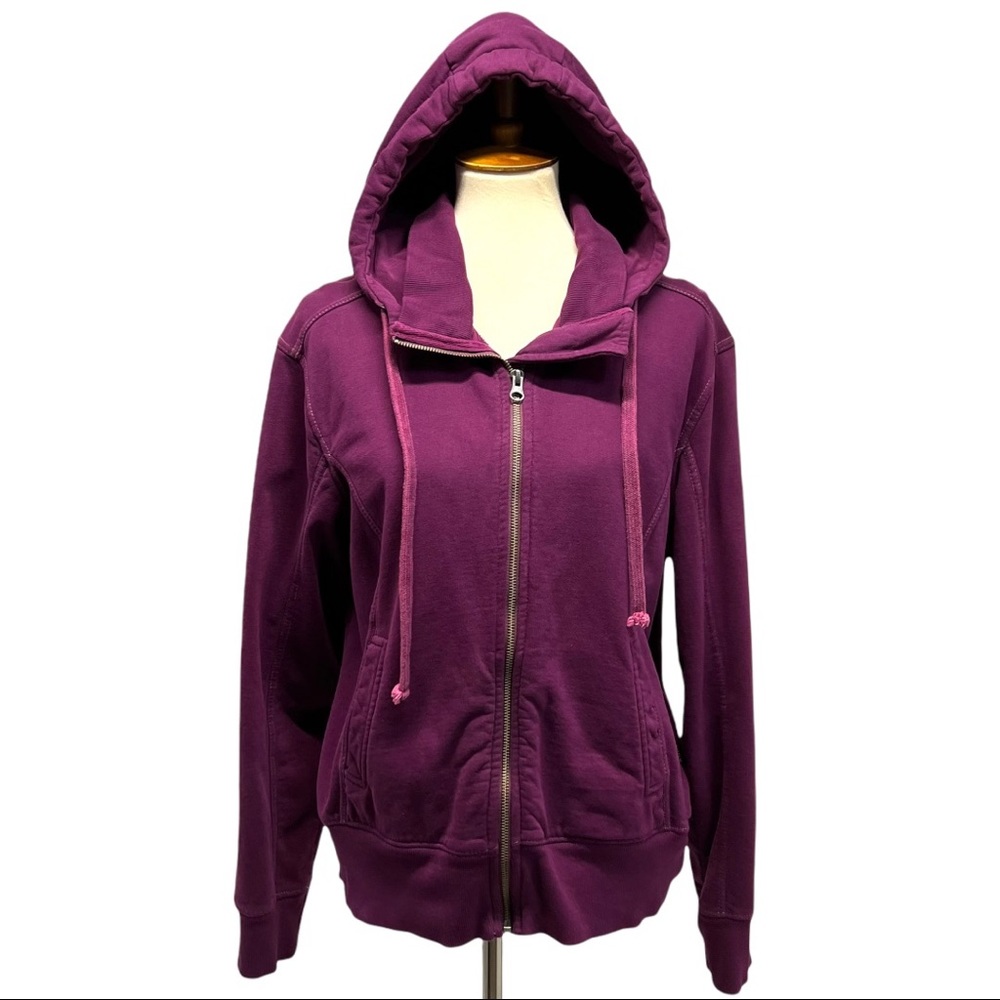 Kuhl Organic Cotton Plum Full Zipper Hoodie Sweatshirt Jacket